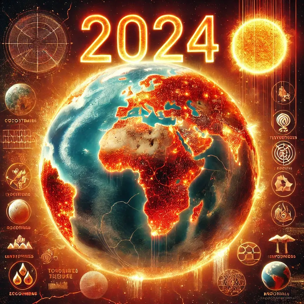 Dall e 2024 10 17 10 41 31 a visually impactful representation of the global climate crisis in 2024 illustrating the heatwaves temperature rise and environmental degradation